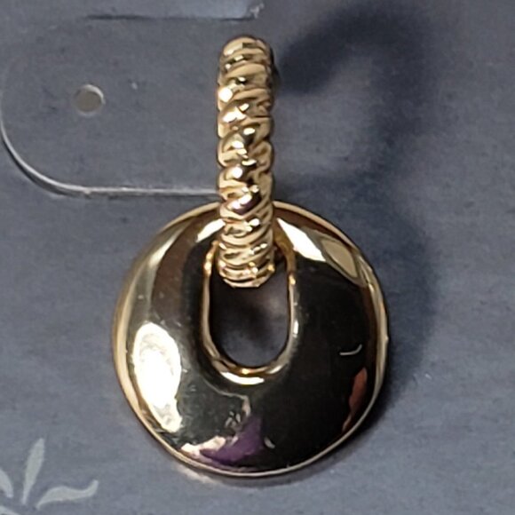 2/$30 Gold tone Dainty Interconnected Hoops Post Drop Earrings, 0.75" - Jewelry - Picture 6 of 11